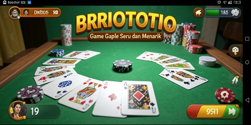 Tangkapan layar BRIOTOTO menampilkan gameplay Gaple yang menarik.