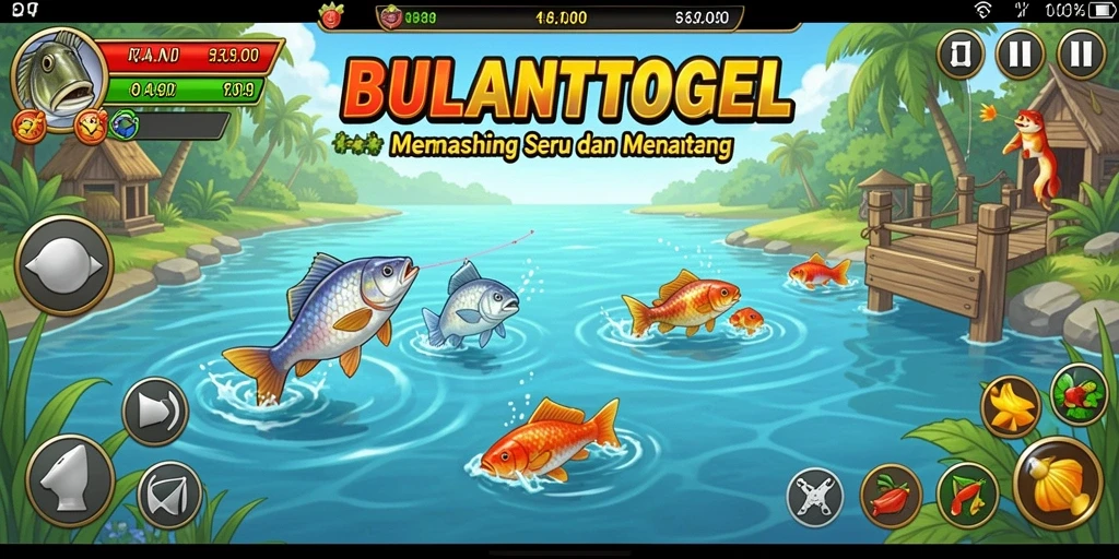Screenshot gameplay BULANTOGEL menampilkan aksi memancing yang seru dan menantang.