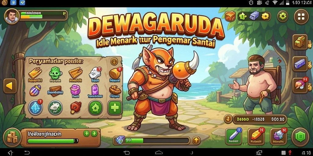 Screenshot DEWAGARUDA menunjukkan gameplay yang menarik dan santai.
