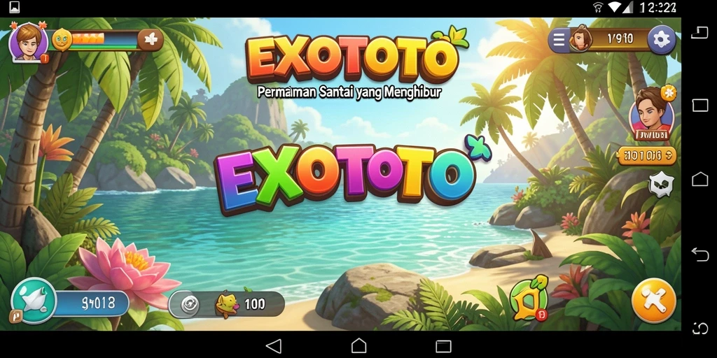 Tampilan screenshot EXOTOTO menunjukkan gameplay yang asyik dan penuh warna.