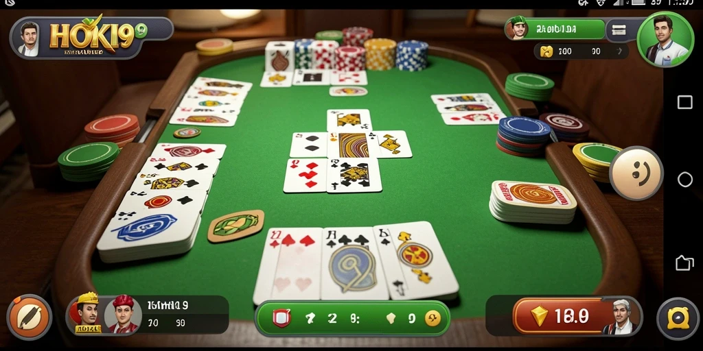 Screenshot HOKI9 menampilkan gameplay Gaple yang mengasyikkan.