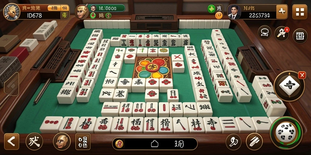 Tampilan gameplay ID678 yang menarik dengan ubin Mahjong berwarna-warni.