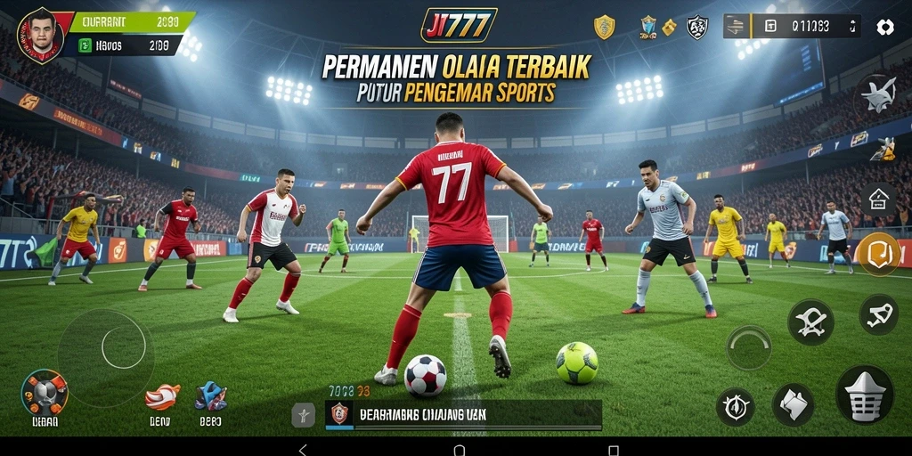 Screenshot gameplay JT777 menampilkan aksi olahraga yang mendebarkan.