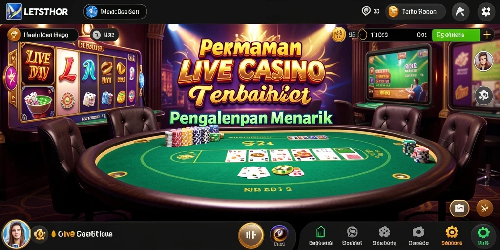 Gameplay Live Casino yang mendebarkan dengan dealer langsung.