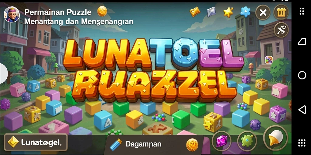 Tampilan gameplay LUNATOGEL yang menantang dan menyenangkan.