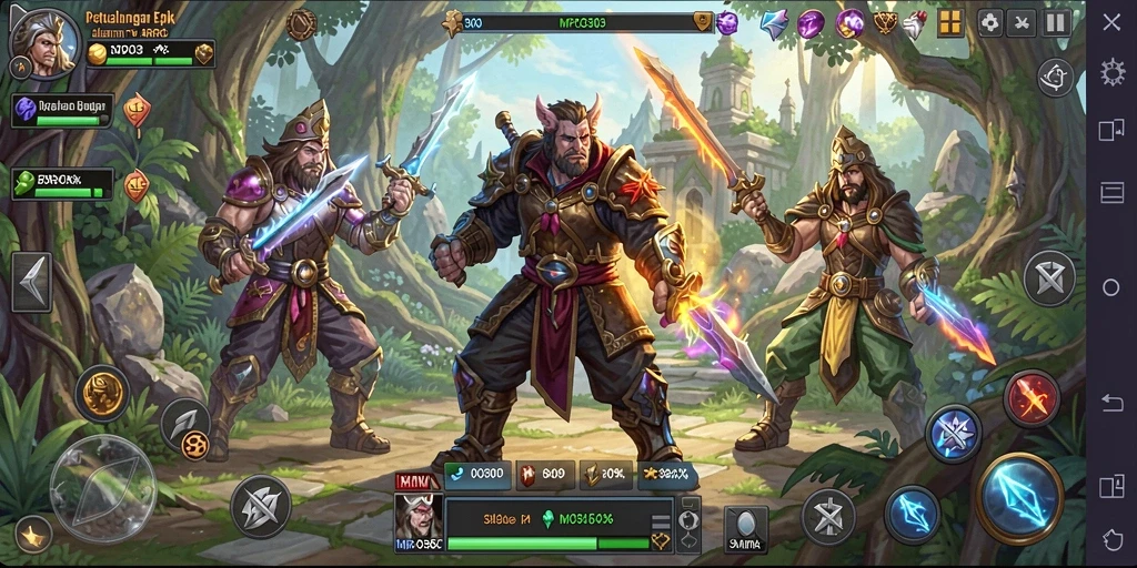 Tampilan dinamis gameplay di dunia ARPG MPO303.