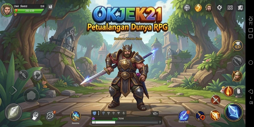 Screenshot OKJEK21 menampilkan pertarungan seru dan karakter yang dinamis.
