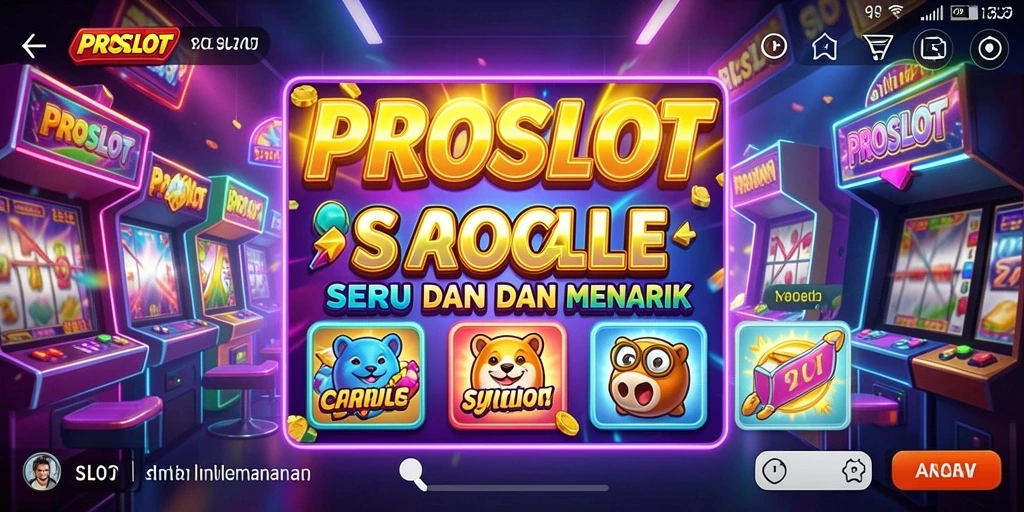 Tampilan gameplay PROSLOT yang seru dan penuh warna.