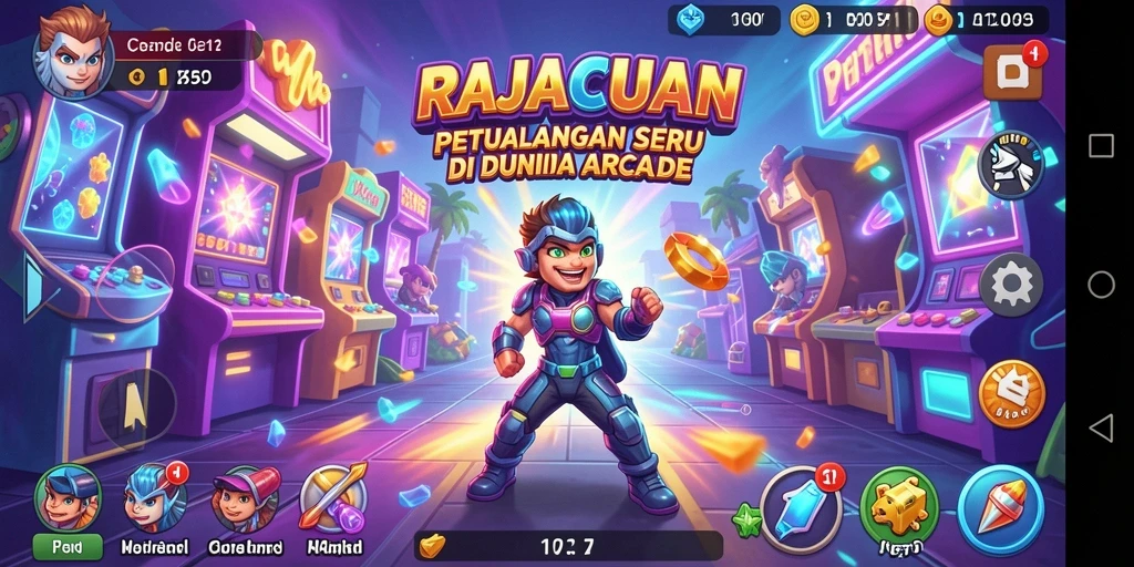Tampilan penuh warna dari gameplay RAJACUAN yang seru.