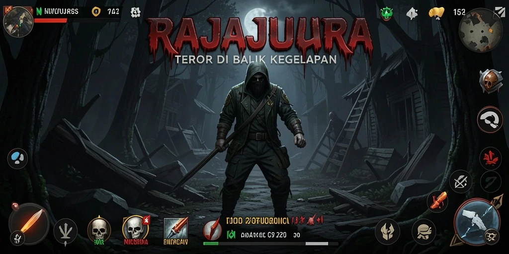 Screenshot gameplay RAJAJUARA dengan suasana mencekam.