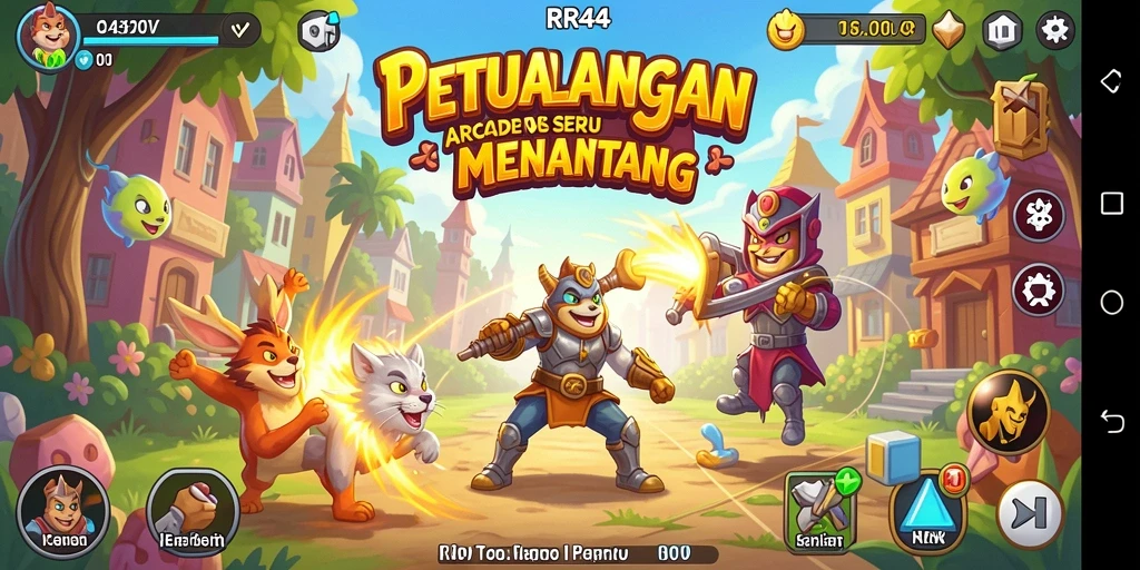 Tampilan gameplay yang seru dan menantang dalam RR44.