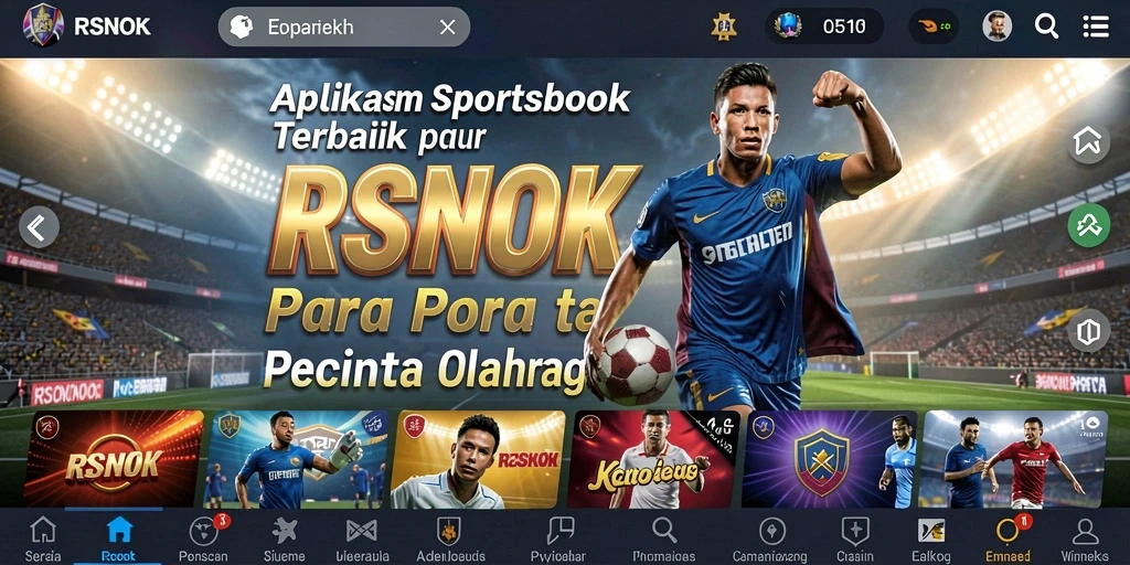 Tampilan gameplay RSNOK dengan berbagai opsi taruhan olahraga.