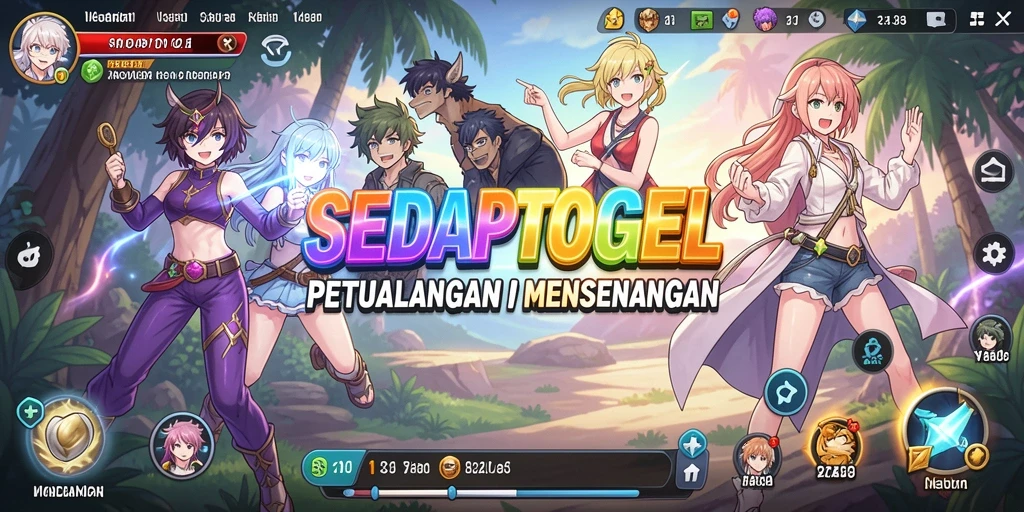 Screenshot gameplay <strong>SEDAPTOGEL</strong> menampilkan aksi seru dan karakter anime yang menarik.