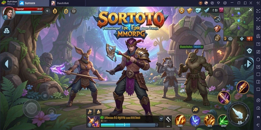 Gameplay SORTOTO yang mengasyikkan dan imersif dalam petualangan MMORPG.