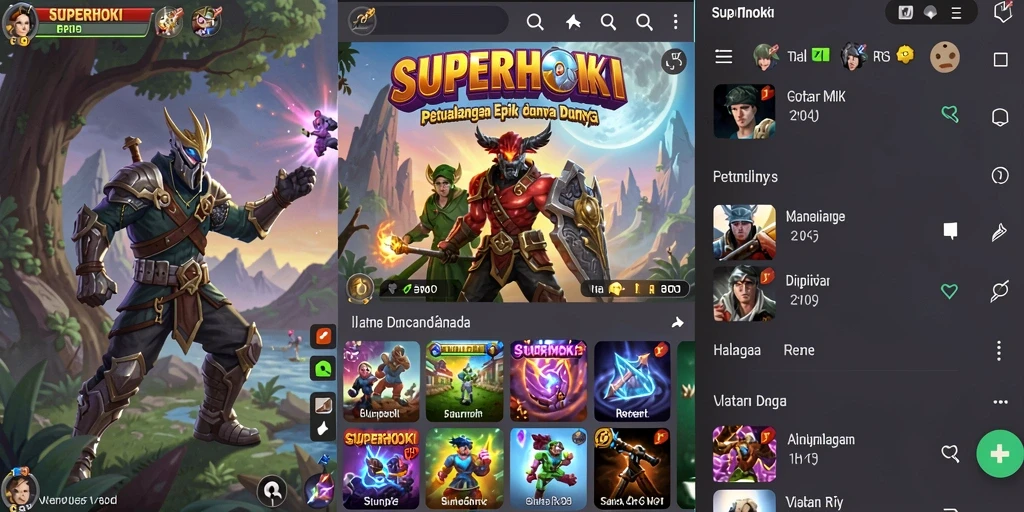 Gameplay seru dan menantang di dunia RPG SUPERHOKI.